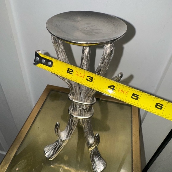 Silver Twig or Antler Candlestick Candle Holder - Picture 6 of 8